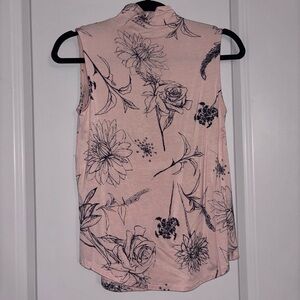 T Tahari Pink Floral Tank Top